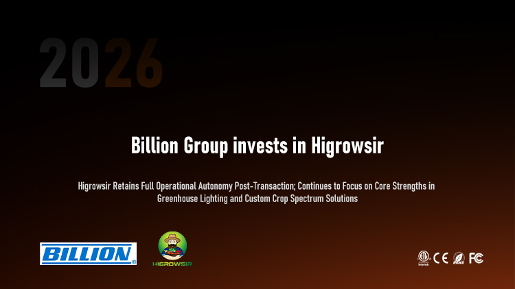 Billion Group Acquires 51% Stake in Higrowsir
