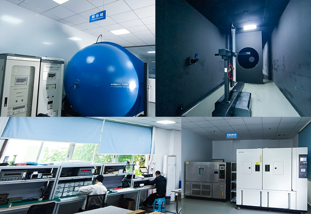 HIGROWSIR commercial grow light testing laboratory with integrating sphere, IES photometric testing and environmental test equipment.